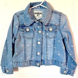Oshkosh B’gosh Toddler Girls’ Heart Denim Jacket 3T